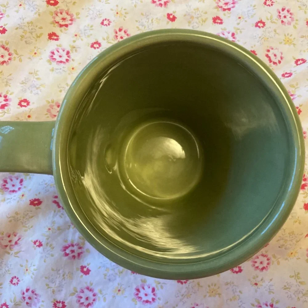 Pottery Barn Avocado Green Giant Mug